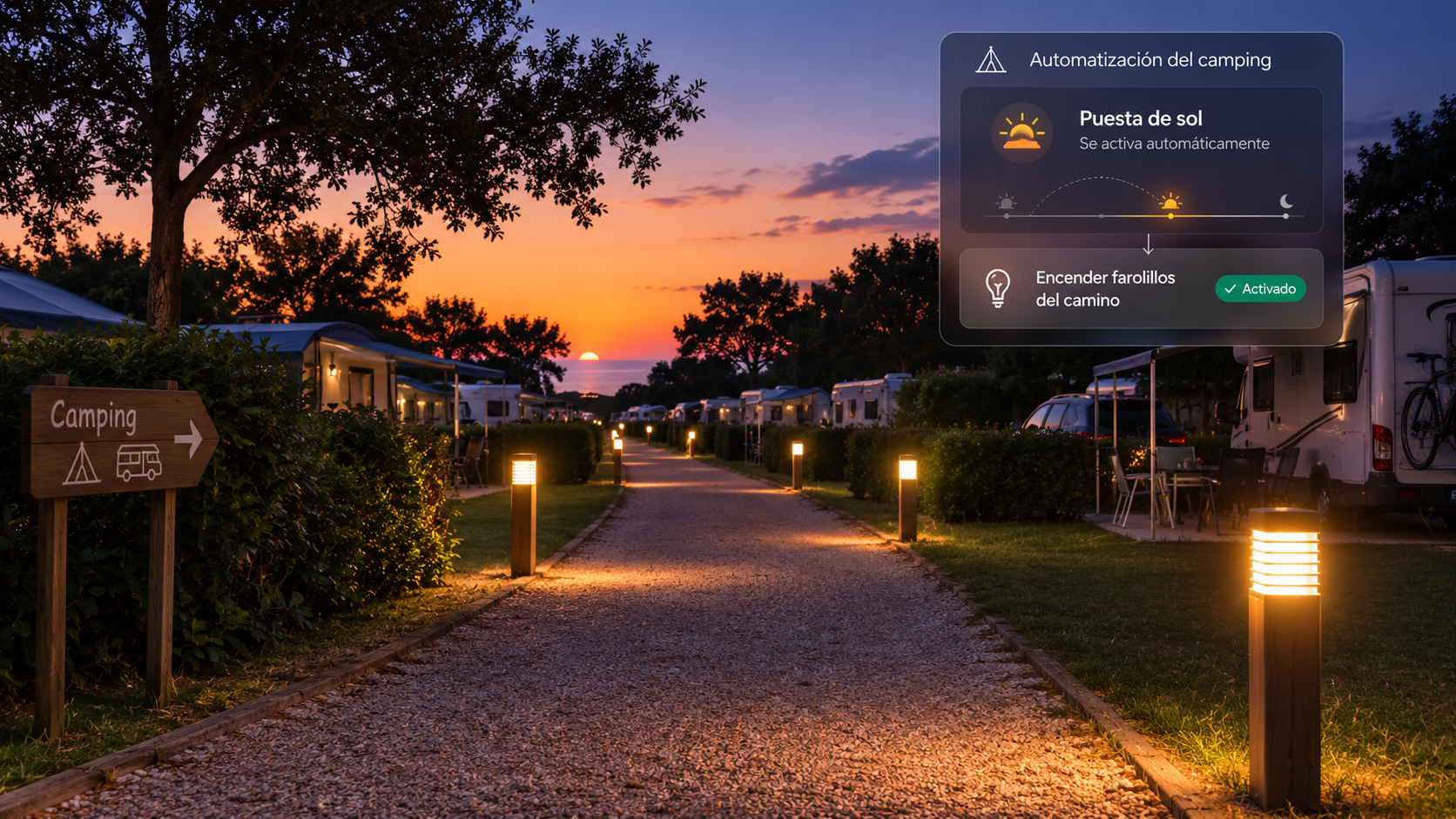 Automatización inteligente de las instalaciones de un camping